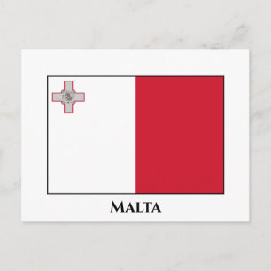 maltesische Flagge Postkarte