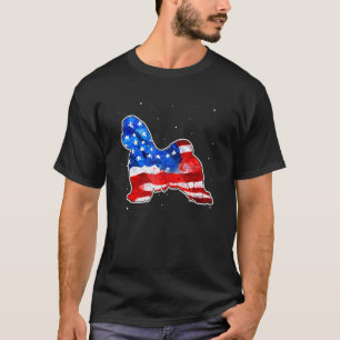 Maltesische Gefärbte Krawatte American Flag Patrio T-Shirt