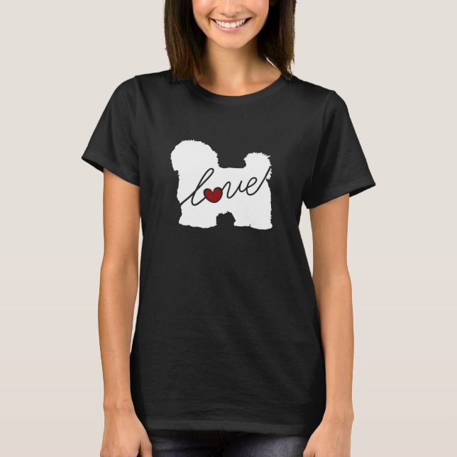 Maltesische/Havanese Liebe T-Shirt (Vorderseite)