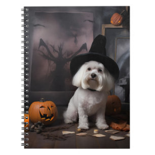 Maltesische Kürbisse Halloween Gruselig Notizblock