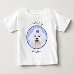 Maltesische Malerei - Niedliche Originalkunst des  Baby T-shirt
