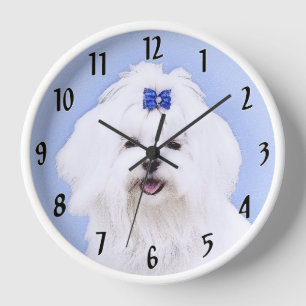 Maltesische Malerei - Niedliche Originalkunst des  Uhr