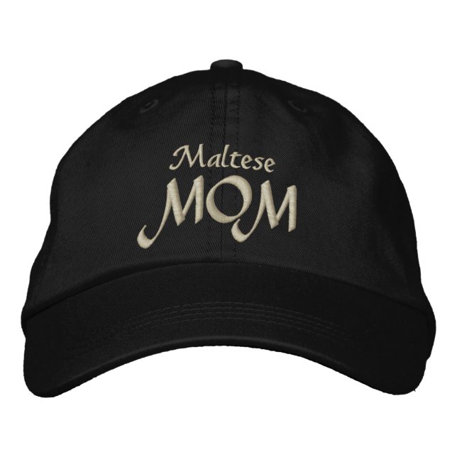 maltesische MAMA Bestickte Baseballkappe (Vorderseite)
