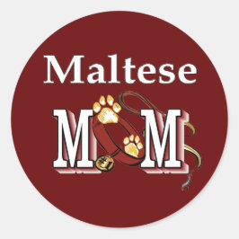 Maltesische MAMA Geschenke Runder Aufkleber