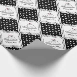 Maltesische Mama - Niedliche Mama Hunde Rasse Mama Geschenkpapier