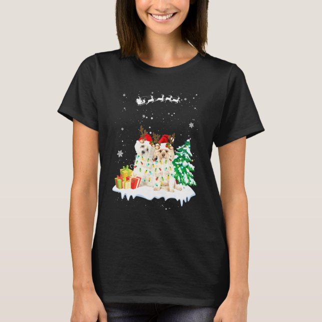 Maltesische Rentier Xmas Weihnachtsschmuck Xm T-Shirt (Vorderseite)