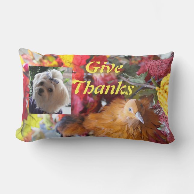 Maltesische Saisons Blätter Design Lendenkissen (Vorderseite)