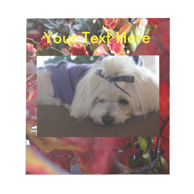 Maltesische Saisons Blätter Design Notizblock (Vorderseite)