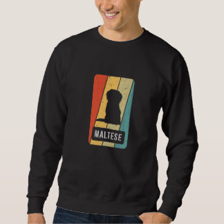 Maltesische Vintage Hunde Hunde Paw Maltese Zubehö Sweatshirt