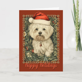 Maltesische Vintage William Morris Weihnachtskarte Dankeskarte