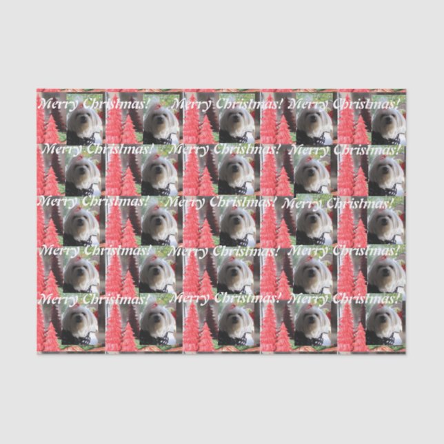 Maltesische Weihnachten mit Roten Bäumen Seidenpapier (Vorderseite)