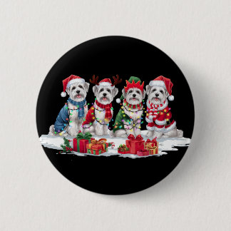 Maltesische Weihnachtsmannmütze gegen elf Weihnach Button