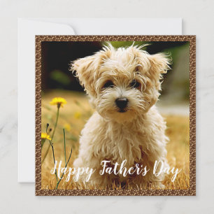 Maltesische Welpe Happy Father's Day Card Dankeskarte