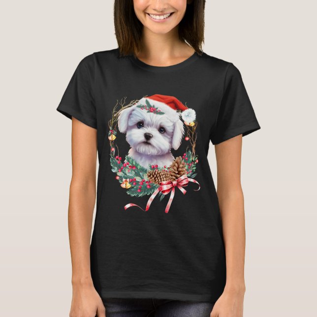 Maltesische Welpenweihe, maltesischer Hund T-Shirt (Vorderseite)