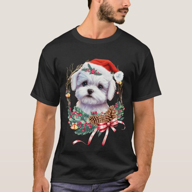 Maltesische Welpenweihe, maltesischer Hund T-Shirt (Vorderseite)