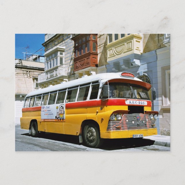 Maltesischer Bus Postkarte (Vorderseite)
