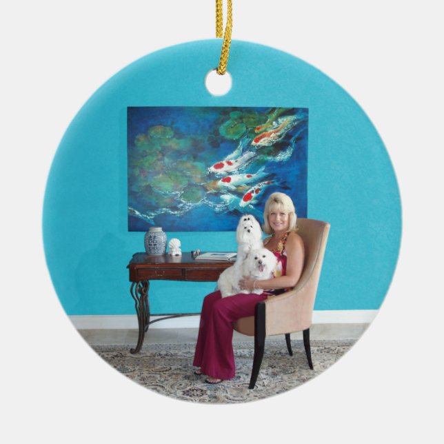 Maltesischer CUSTOM Ornament (Vorne)