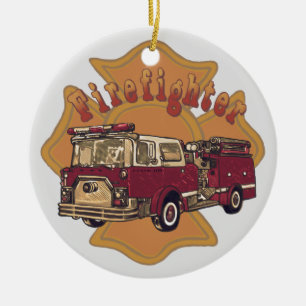 Maltesischer Feuerwehrmann Keramik Ornament