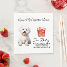 Maltesischer Heiratsunterschrift Drink Serviette