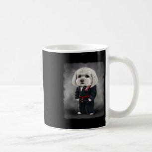 Maltesischer Hund Judo Karate Master in Black Judo Kaffeetasse