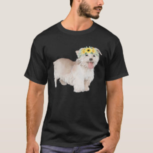 Maltesischer Hund Niedlich Blütenblüte Maltesisch T-Shirt
