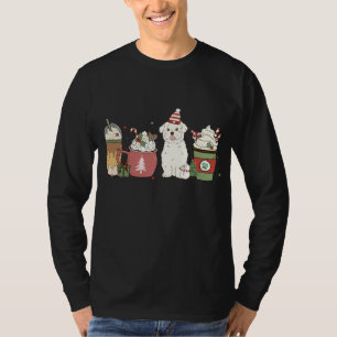 Maltesischer Kaffee Latte Winter Christmas Dog Mam T-Shirt