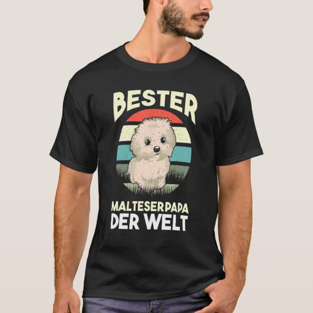 Maltesischer maltesischer Vater T-Shirt (Vorderseite)