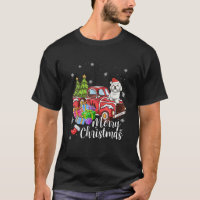Maltesischer Reiten Red Truck Xmas Frohe Weihnacht