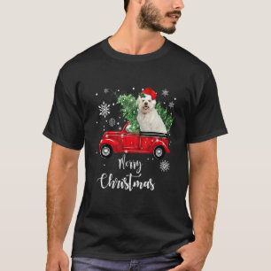 Maltesischer Ride Red Truck Weihnachten Pajama 1 T-Shirt