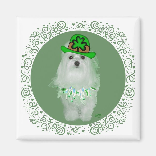 Maltesischer St. Patrick's Day Magnet (Vorne)