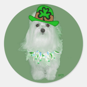 Maltesischer St. Patrick's Day Runder Aufkleber