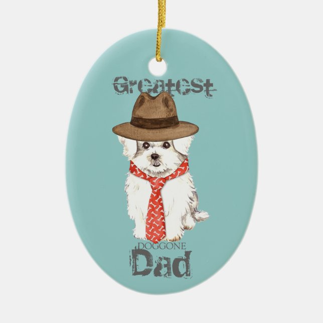 Maltesischer Vater Keramik Ornament (Vorne)