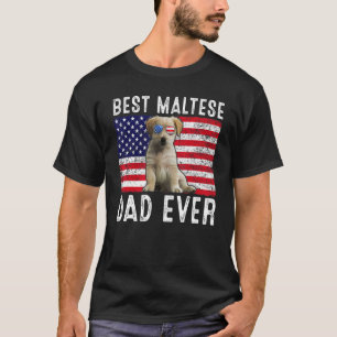 Maltesischer Vater US-amerikanische Flagge Maltese T-Shirt