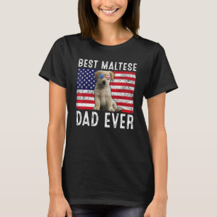 Maltesischer Vater US-amerikanische Flagge Maltese T-Shirt