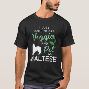 Maltesischer Veganer Hund Lover Besitzer Xmas Gebu T-Shirt