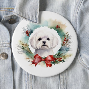 Maltesischer Weihnachtsmann Button