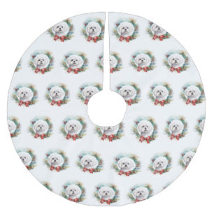 Maltesischer Weihnachtsmann Polyester Weihnachtsbaumdecke