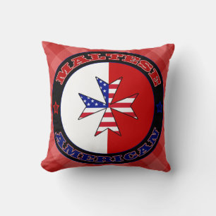 Maltesisches amerikanisches Cross-Ensign Cushion Kissen