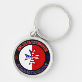 Maltesisches amerikanisches Cross-Ensign Schlüsselanhänger