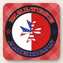 Maltesisches amerikanisches Cross-Ensign-Untersetz Getränkeuntersetzer