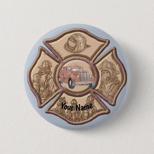 Maltesisches Cross-Firefighter-Button Button
