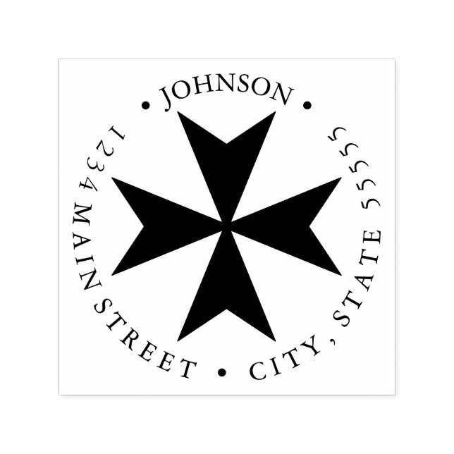 Maltesisches Cross-Return-Label Permastempel (Design)