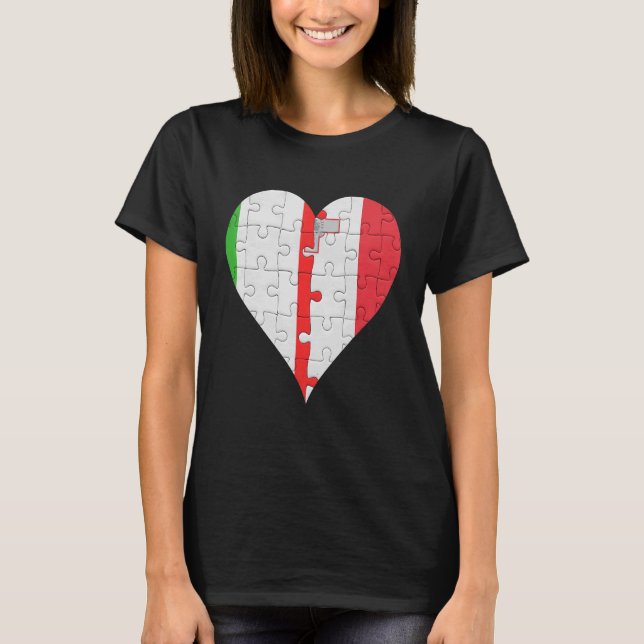 Maltesisches Flaggenherz T-Shirt (Vorderseite)