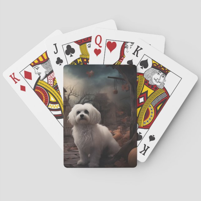 Maltesisches Halloween Beängstigend Spielkarten (Rückseite)