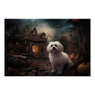 Maltesisches Halloween Gruselig Poster