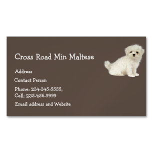 Maltesisches Hundetier-Logo Magnetische Visitenkarte