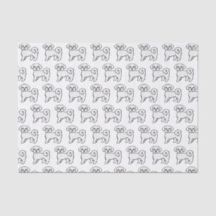 Maltesisches Niedlicher Cartoon Dog Illustrationsm Seidenpapier