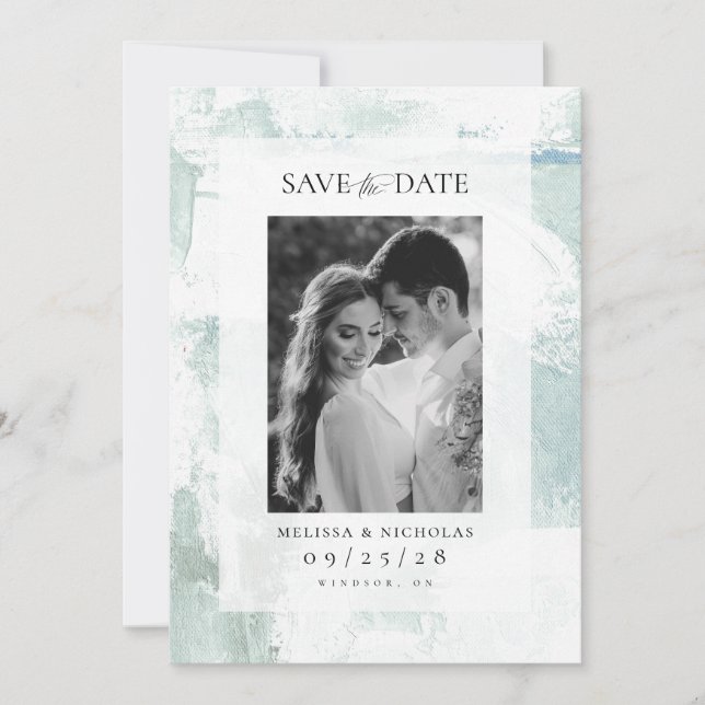 Maltextur Foto Save The Date (Vorderseite)