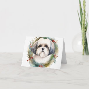 Malti Tzu Christmas Wreath Festivals Karte