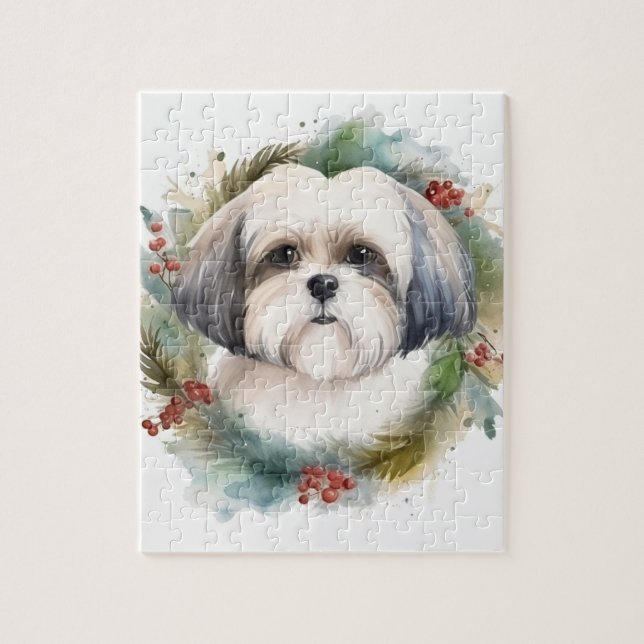 Malti Tzu Christmas Wreath Festivals Puzzle (Vertikal)